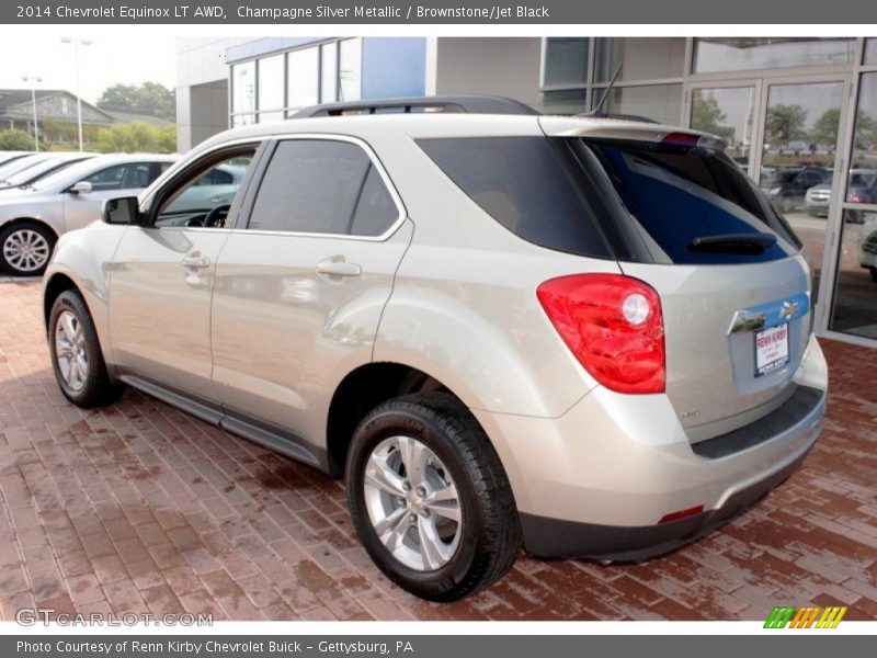 Champagne Silver Metallic / Brownstone/Jet Black 2014 Chevrolet Equinox LT AWD