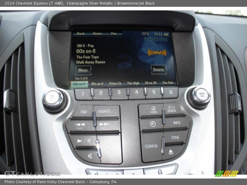 Champagne Silver Metallic / Brownstone/Jet Black 2014 Chevrolet Equinox LT AWD