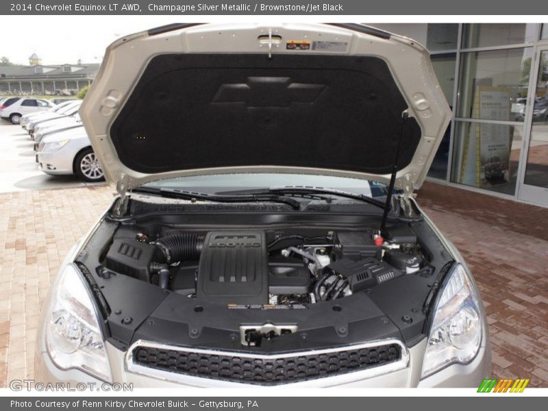 Champagne Silver Metallic / Brownstone/Jet Black 2014 Chevrolet Equinox LT AWD