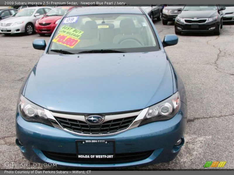 Newport Blue Pearl / Ivory 2009 Subaru Impreza 2.5i Premium Sedan