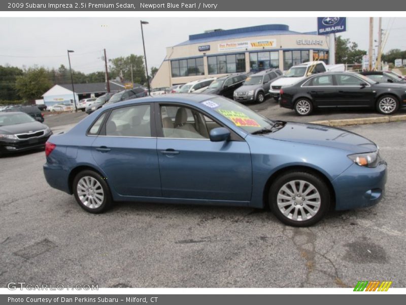Newport Blue Pearl / Ivory 2009 Subaru Impreza 2.5i Premium Sedan