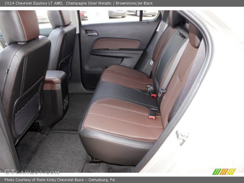 Champagne Silver Metallic / Brownstone/Jet Black 2014 Chevrolet Equinox LT AWD