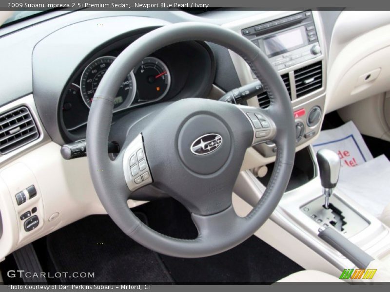Newport Blue Pearl / Ivory 2009 Subaru Impreza 2.5i Premium Sedan