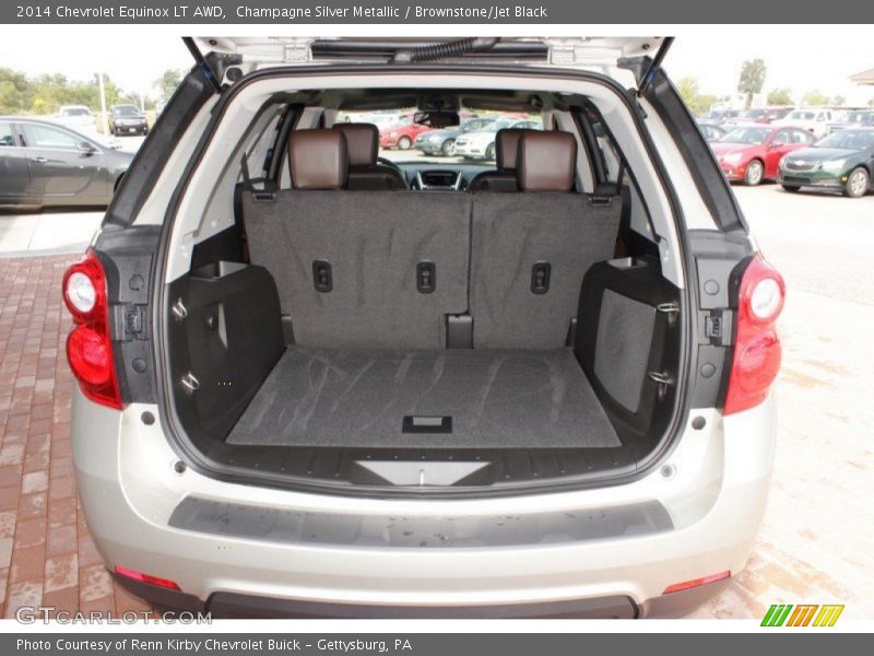Champagne Silver Metallic / Brownstone/Jet Black 2014 Chevrolet Equinox LT AWD