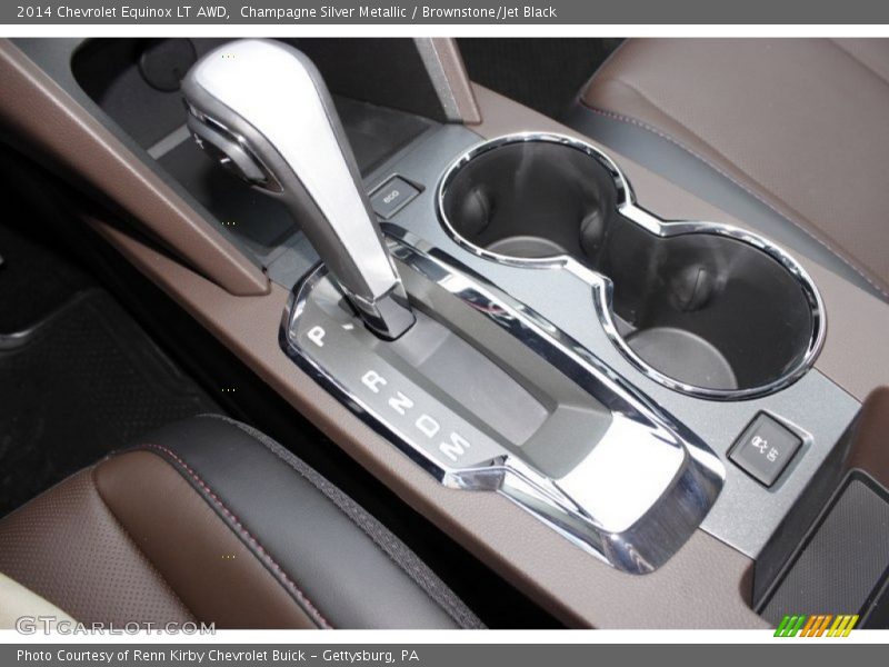 Champagne Silver Metallic / Brownstone/Jet Black 2014 Chevrolet Equinox LT AWD