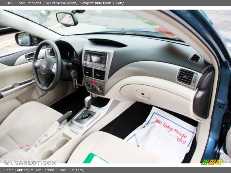 Newport Blue Pearl / Ivory 2009 Subaru Impreza 2.5i Premium Sedan