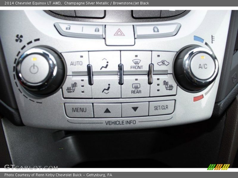 Champagne Silver Metallic / Brownstone/Jet Black 2014 Chevrolet Equinox LT AWD
