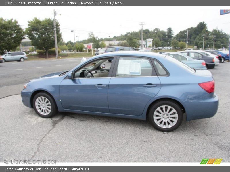 Newport Blue Pearl / Ivory 2009 Subaru Impreza 2.5i Premium Sedan
