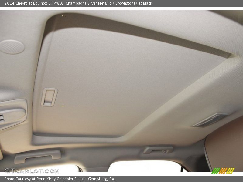 Champagne Silver Metallic / Brownstone/Jet Black 2014 Chevrolet Equinox LT AWD