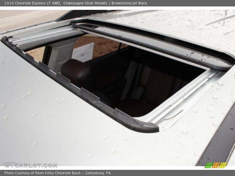 Champagne Silver Metallic / Brownstone/Jet Black 2014 Chevrolet Equinox LT AWD
