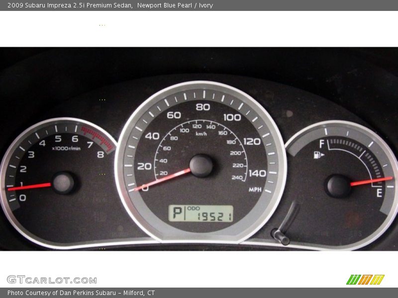 Newport Blue Pearl / Ivory 2009 Subaru Impreza 2.5i Premium Sedan