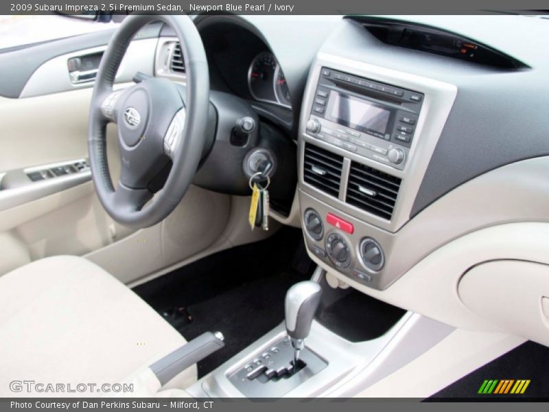 Newport Blue Pearl / Ivory 2009 Subaru Impreza 2.5i Premium Sedan