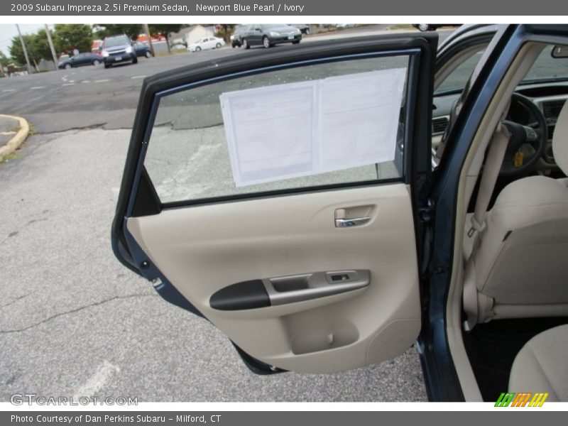 Newport Blue Pearl / Ivory 2009 Subaru Impreza 2.5i Premium Sedan