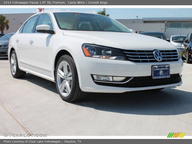 Candy White / Cornsilk Beige 2014 Volkswagen Passat 1.8T SEL Premium