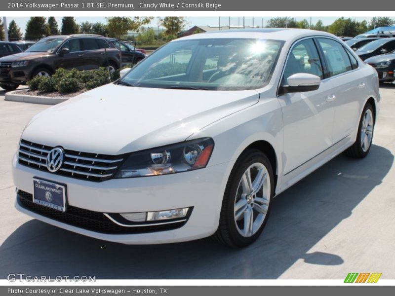 Candy White / Cornsilk Beige 2014 Volkswagen Passat 1.8T SEL Premium