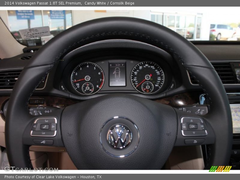 Candy White / Cornsilk Beige 2014 Volkswagen Passat 1.8T SEL Premium