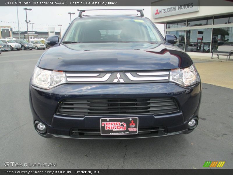 Cosmic Blue Metallic / Black 2014 Mitsubishi Outlander SE S-AWC