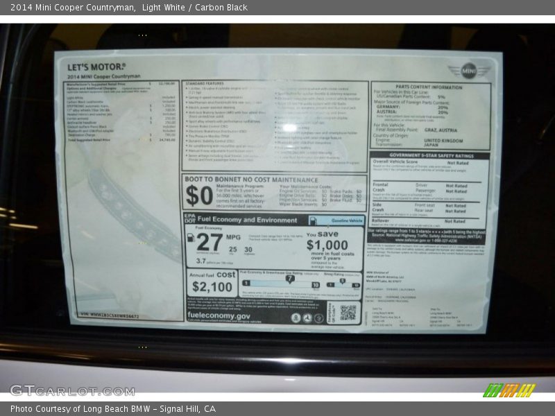 Light White / Carbon Black 2014 Mini Cooper Countryman