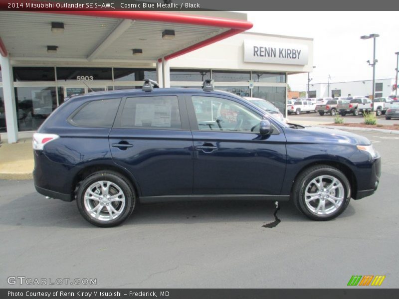 Cosmic Blue Metallic / Black 2014 Mitsubishi Outlander SE S-AWC