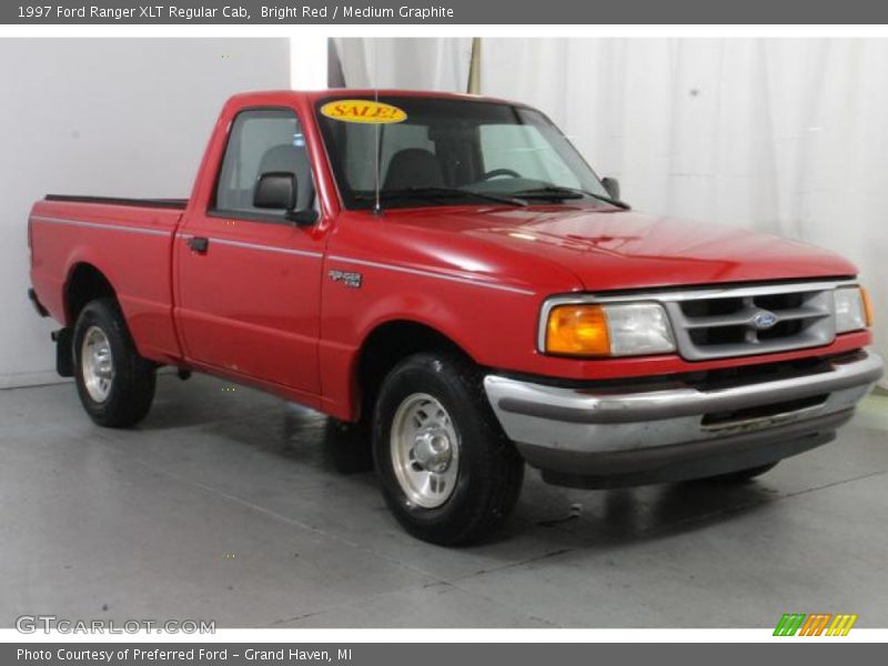 Bright Red / Medium Graphite 1997 Ford Ranger XLT Regular Cab