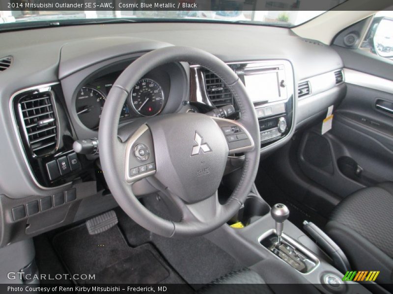 Cosmic Blue Metallic / Black 2014 Mitsubishi Outlander SE S-AWC