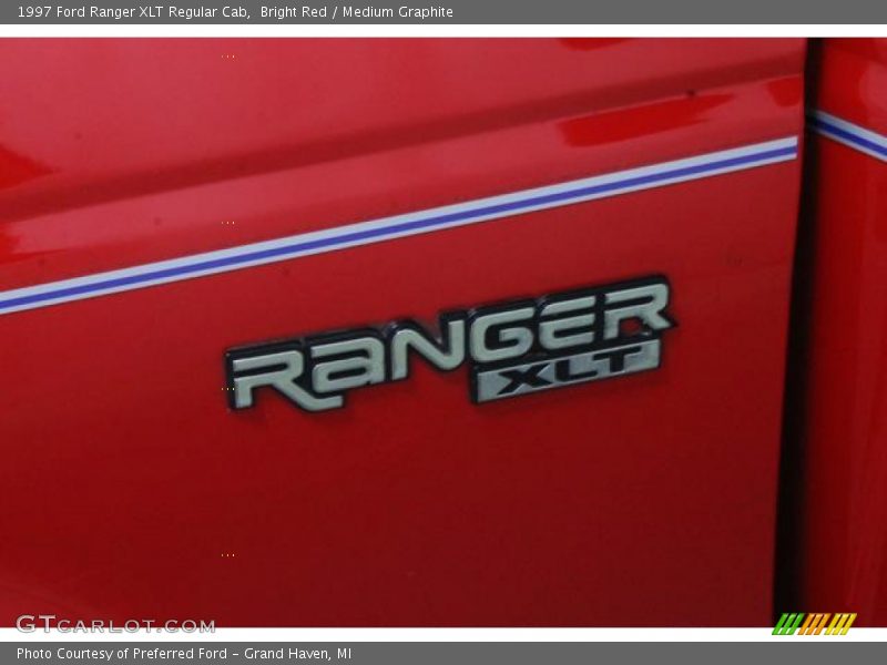 Bright Red / Medium Graphite 1997 Ford Ranger XLT Regular Cab