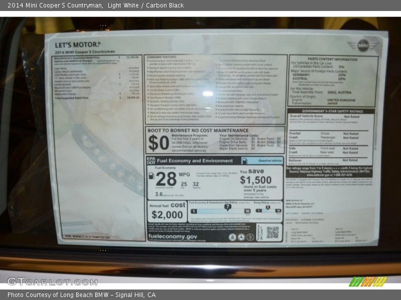 Light White / Carbon Black 2014 Mini Cooper S Countryman