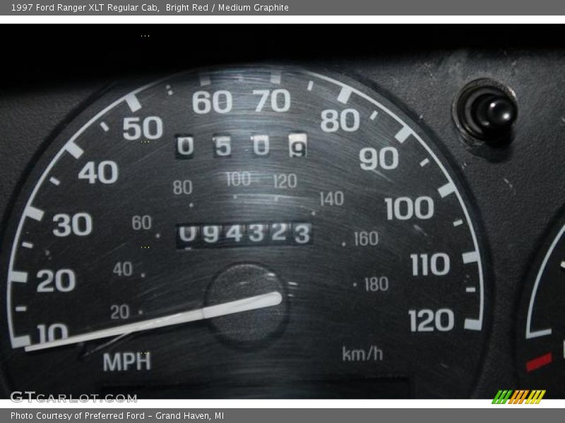 Bright Red / Medium Graphite 1997 Ford Ranger XLT Regular Cab