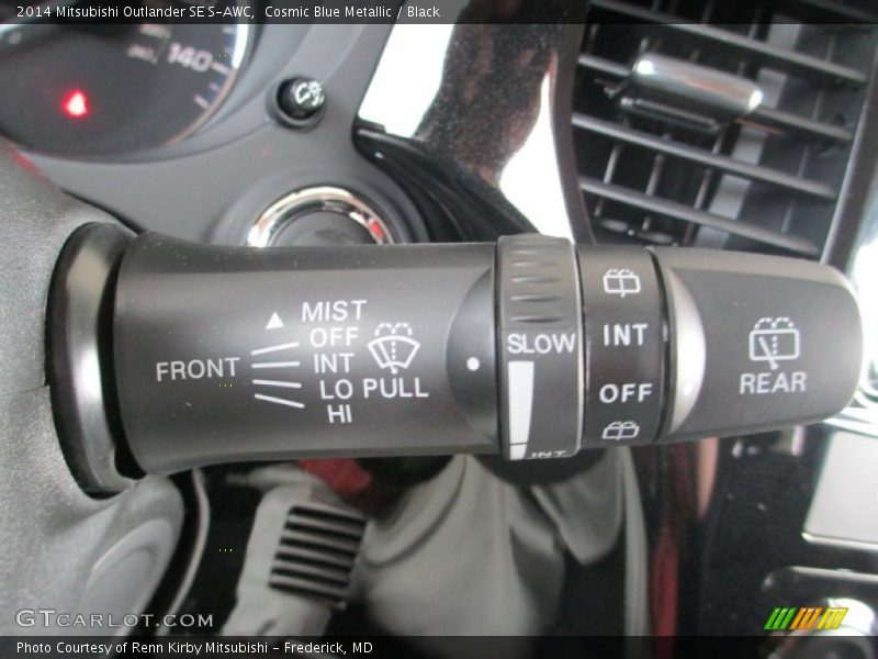 Cosmic Blue Metallic / Black 2014 Mitsubishi Outlander SE S-AWC