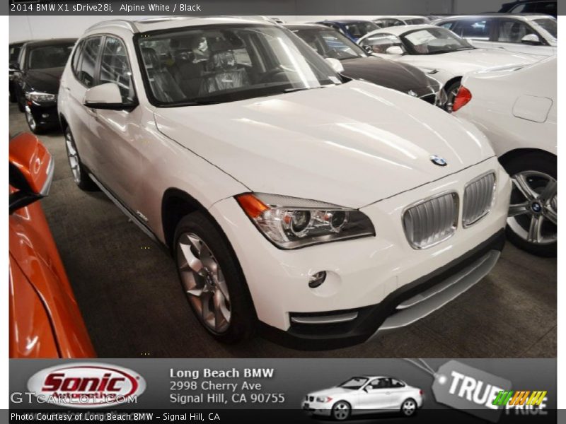 Alpine White / Black 2014 BMW X1 sDrive28i