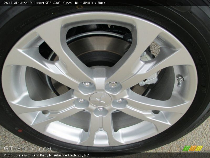 Cosmic Blue Metallic / Black 2014 Mitsubishi Outlander SE S-AWC