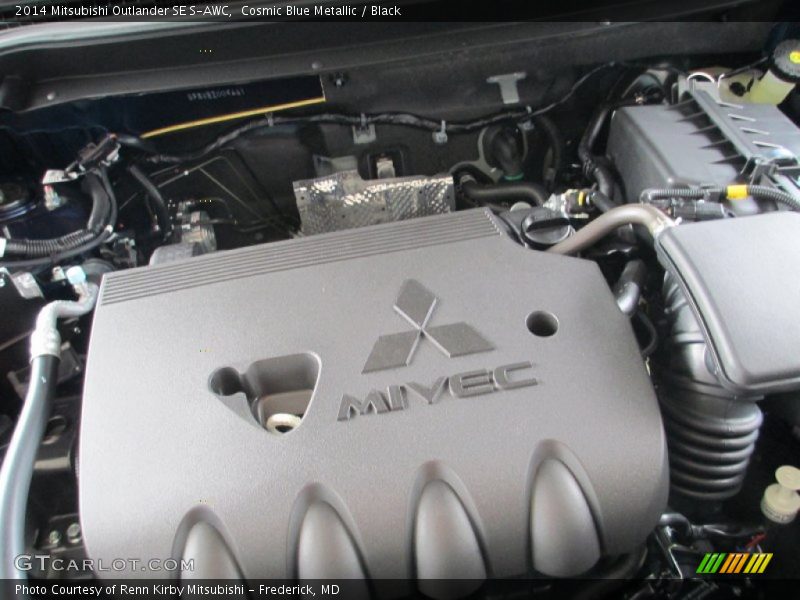 Cosmic Blue Metallic / Black 2014 Mitsubishi Outlander SE S-AWC