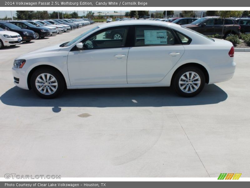 Candy White / Cornsilk Beige 2014 Volkswagen Passat 2.5L Wolfsburg Edition