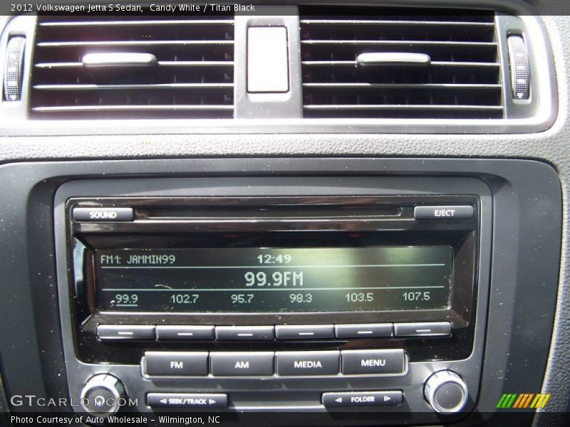 Candy White / Titan Black 2012 Volkswagen Jetta S Sedan