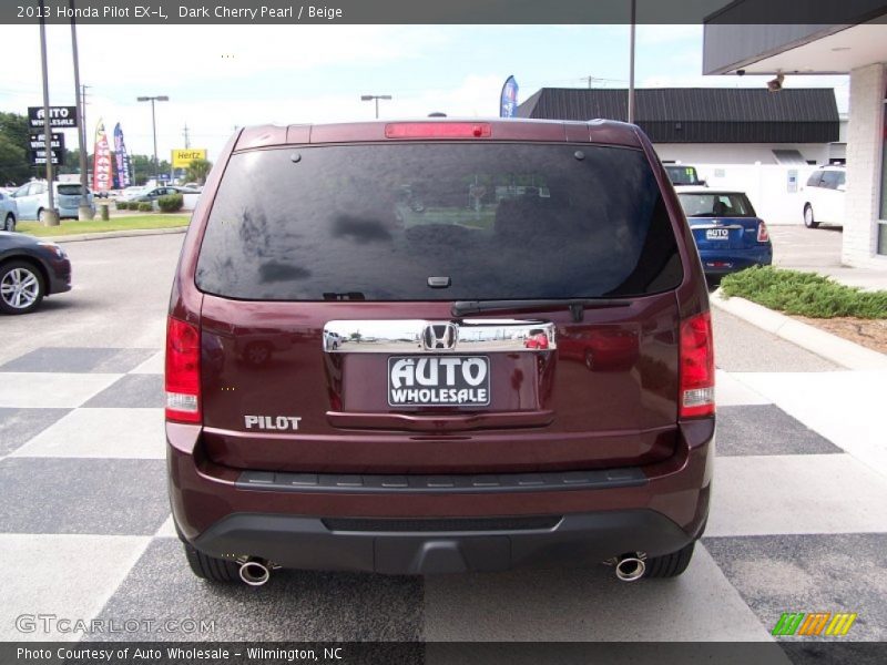 Dark Cherry Pearl / Beige 2013 Honda Pilot EX-L