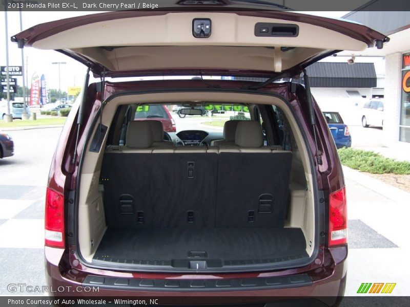 Dark Cherry Pearl / Beige 2013 Honda Pilot EX-L