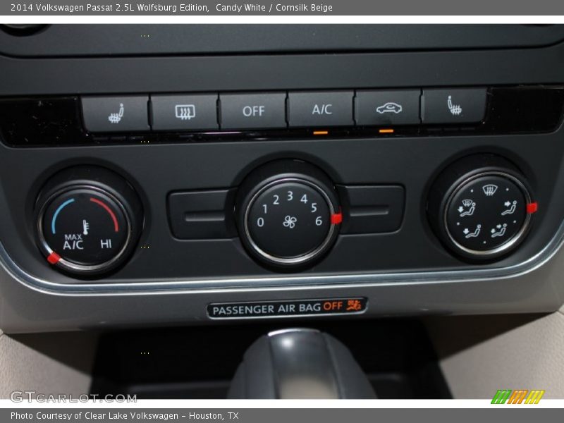 Candy White / Cornsilk Beige 2014 Volkswagen Passat 2.5L Wolfsburg Edition