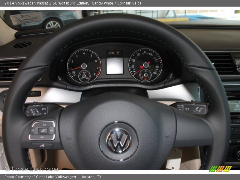 Candy White / Cornsilk Beige 2014 Volkswagen Passat 2.5L Wolfsburg Edition