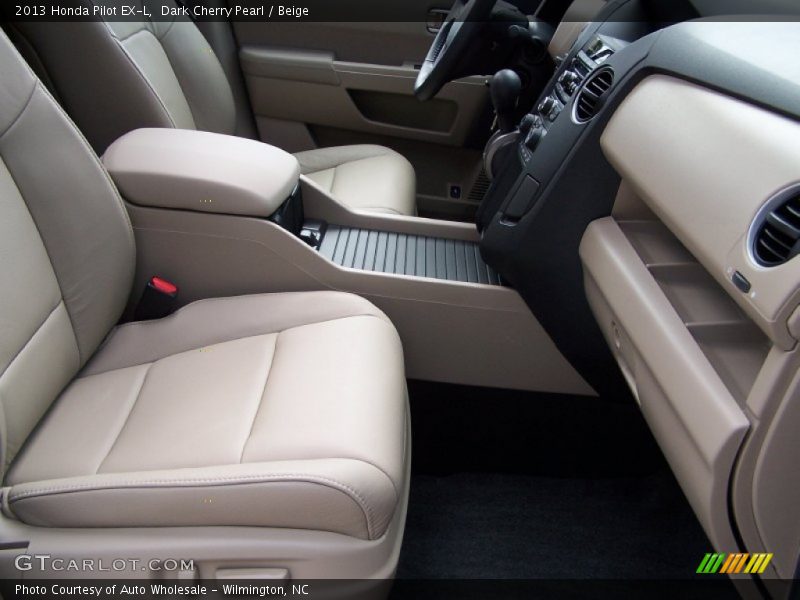 Dark Cherry Pearl / Beige 2013 Honda Pilot EX-L