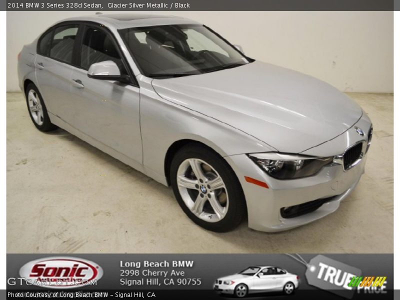 Glacier Silver Metallic / Black 2014 BMW 3 Series 328d Sedan