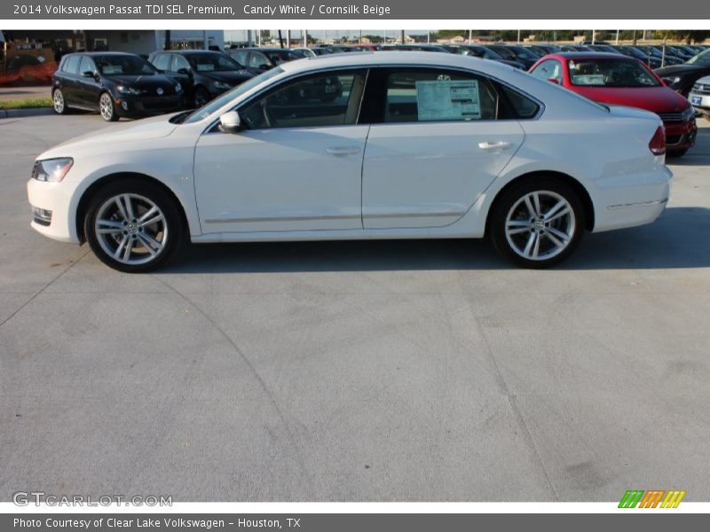 Candy White / Cornsilk Beige 2014 Volkswagen Passat TDI SEL Premium