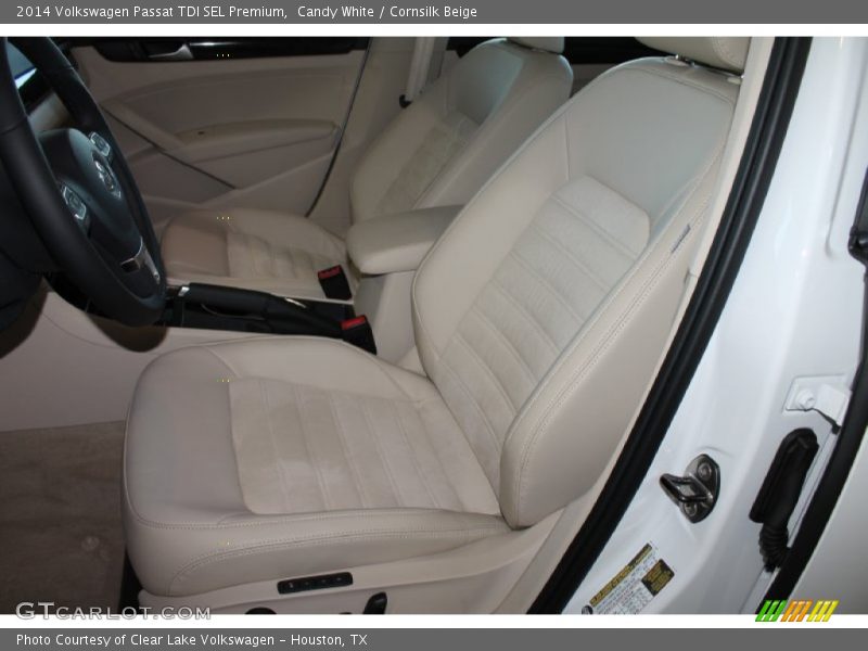 Candy White / Cornsilk Beige 2014 Volkswagen Passat TDI SEL Premium