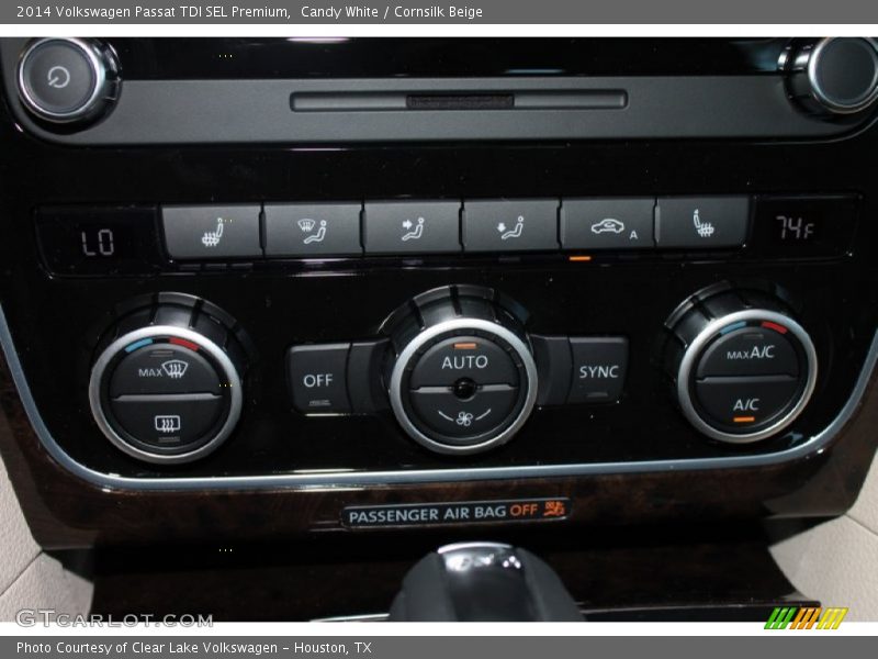 Candy White / Cornsilk Beige 2014 Volkswagen Passat TDI SEL Premium