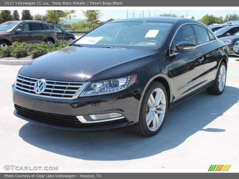 Deep Black Metallic / Desert Beige/Black 2013 Volkswagen CC Lux