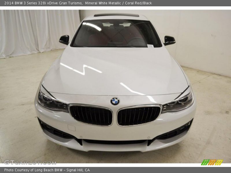 Mineral White Metallic / Coral Red/Black 2014 BMW 3 Series 328i xDrive Gran Turismo