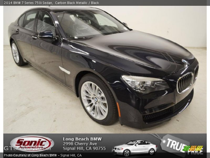 Carbon Black Metallic / Black 2014 BMW 7 Series 750i Sedan