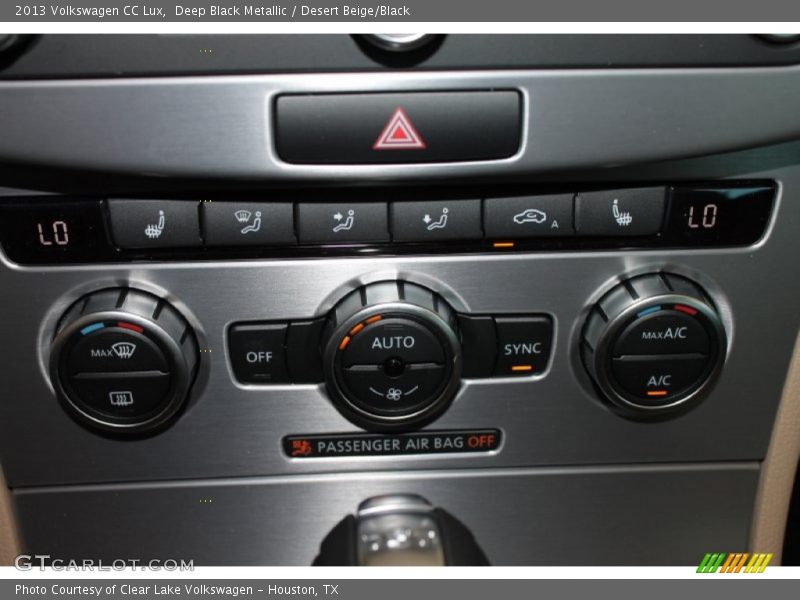 Deep Black Metallic / Desert Beige/Black 2013 Volkswagen CC Lux