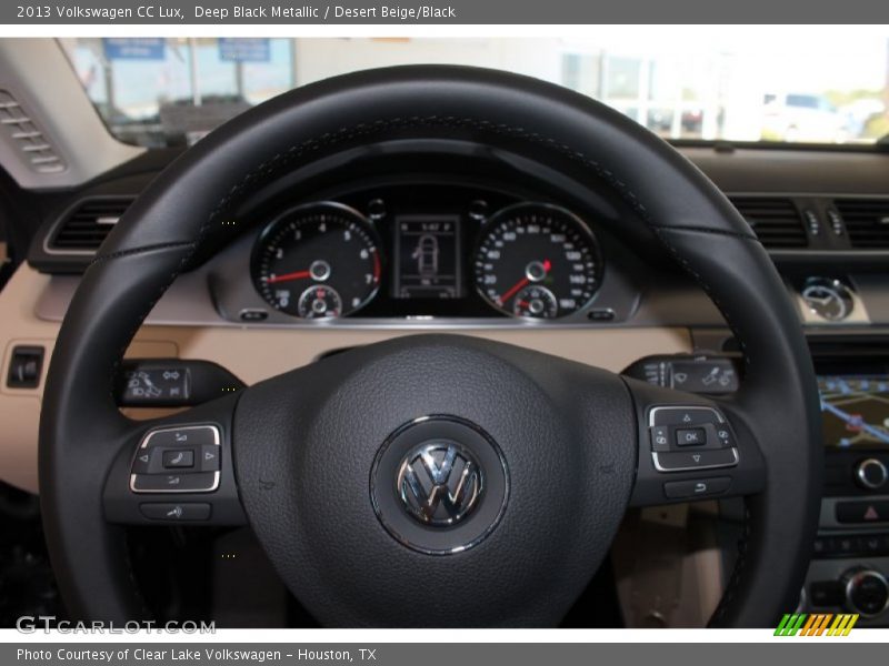 Deep Black Metallic / Desert Beige/Black 2013 Volkswagen CC Lux