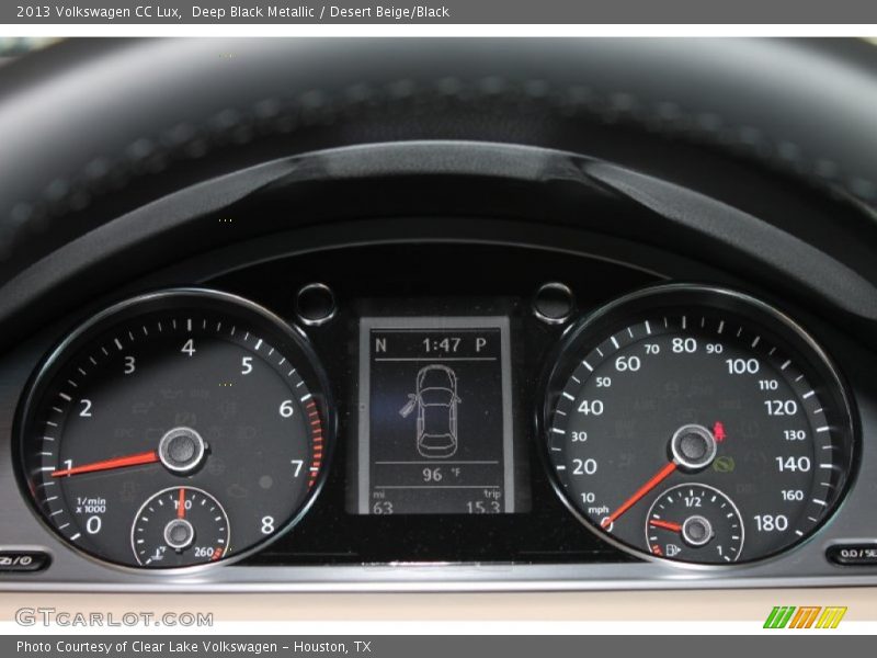 Deep Black Metallic / Desert Beige/Black 2013 Volkswagen CC Lux