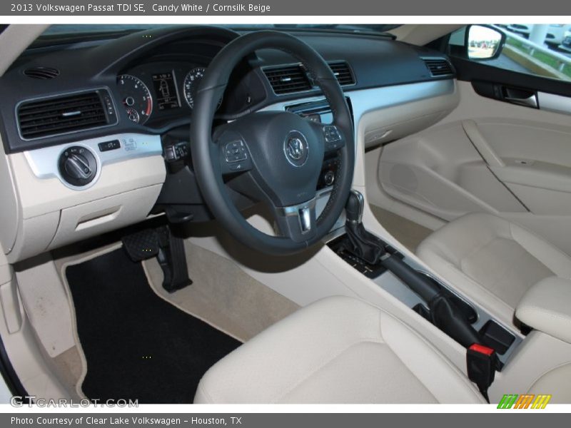 Candy White / Cornsilk Beige 2013 Volkswagen Passat TDI SE